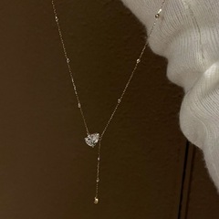 爆闪锆石葫芦流苏项链女新款复古轻奢高级感精致不掉色锁骨链饰品