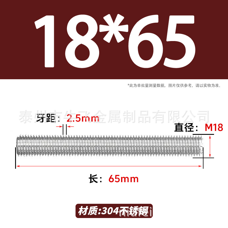 304 acero inoxidable barra de tornillo de tornillo de rosca completa barra de tornillo de perno alargado perno M12M16M18M20 image 125
