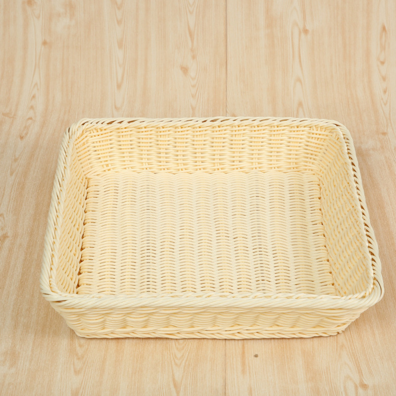 模造藤編みパンかご小食かごスーパー陳列かご展示かご収納かご方形藤編果物趙の李|undefined