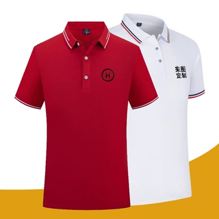 短袖工作服印logo翻领棉t恤广告衫刺绣团体服POLO衫广告团体服