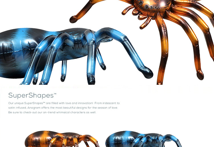 Halloween decoration party layout props toy balloon 4D three dimensional standing giant spider cartoon horror balloon_voghion.com