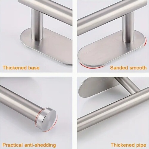 Stainless steel bathroom toilet paper holder paper towel rack without nails paper towel holder bathroom paperless toilet paper holder