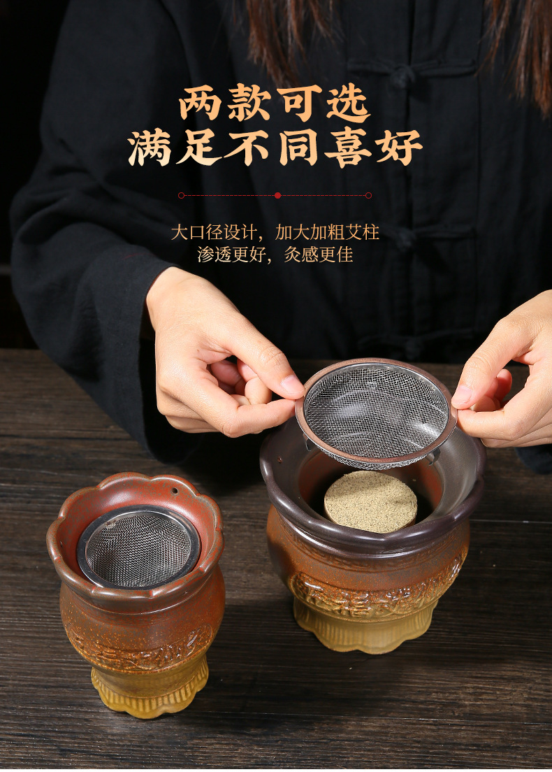 Ceramic Fire Dragon Cupping Jar Moxibustion Warmer for Home Spa Massage Therapy 700g specifications