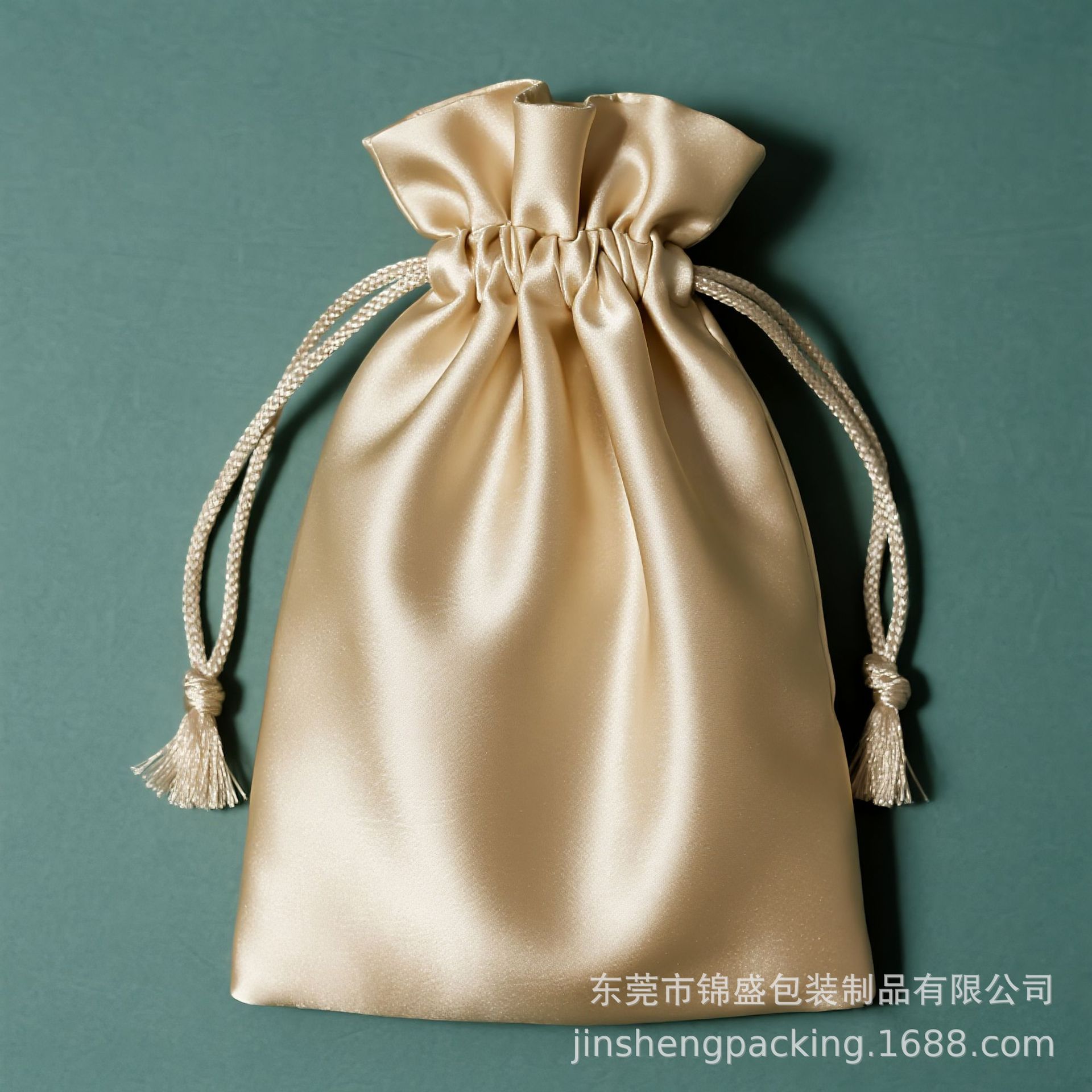 礼品抽绳束口袋光滑仿真丝色丁布袋缎面小布袋眼罩收纳防尘袋批发