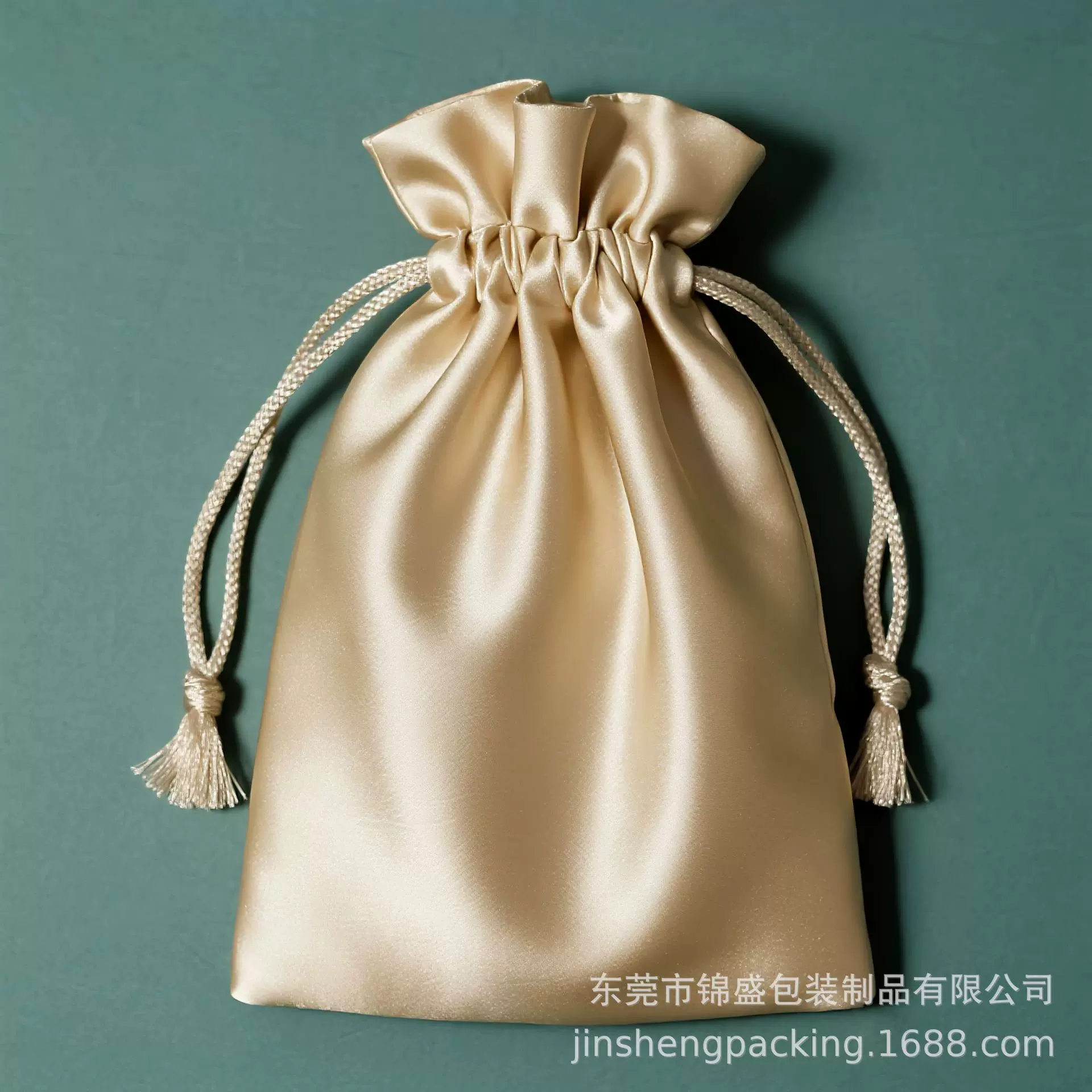 礼品抽绳束口袋光滑仿真丝色丁布袋缎面小布袋眼罩收纳防尘袋批发