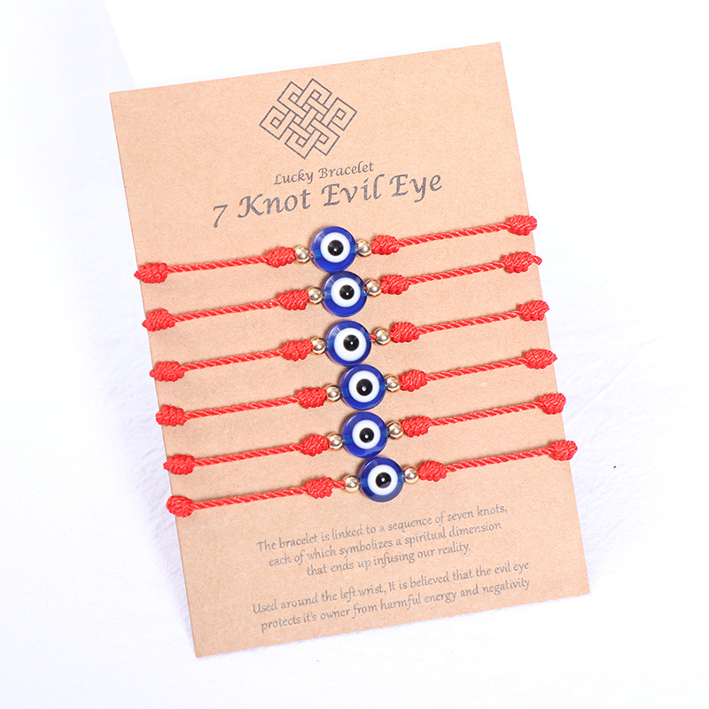 Lucky Evil Eye Red String Bracelet,Handmade Protection Jewelry.Ward Off Evil & Negative Energy,bless You With Safety & Good Luck.Adjustable,minimalist_voghion.com