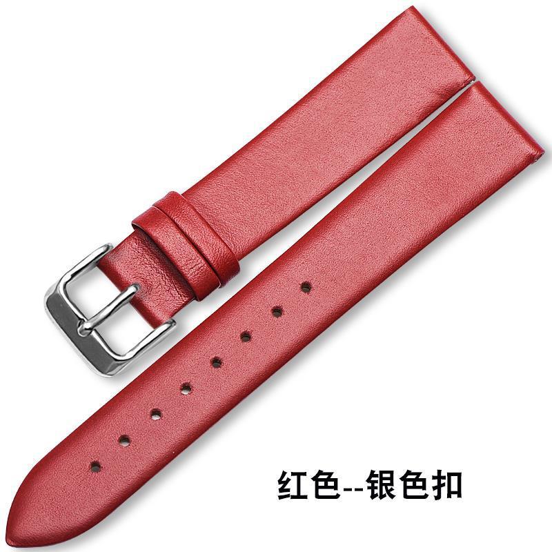 Pulseras de cuero ultra suaves de mujer botón blanco rojo cabeza de cuero de vaca hombre 12 14 16 18 19 20mm