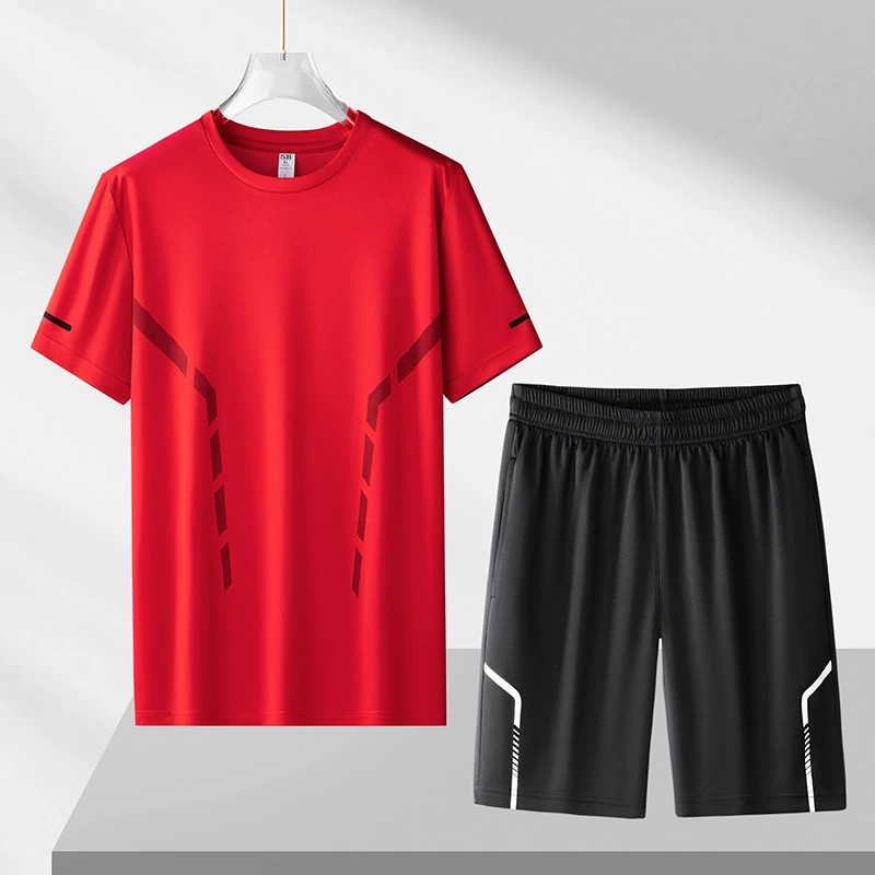 Спортивная одежда из ледяного шелка Мужское удобрение увеличено летом