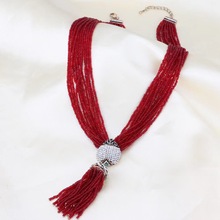 速卖通亚马逊专供新款热销波西米亚风流苏项链