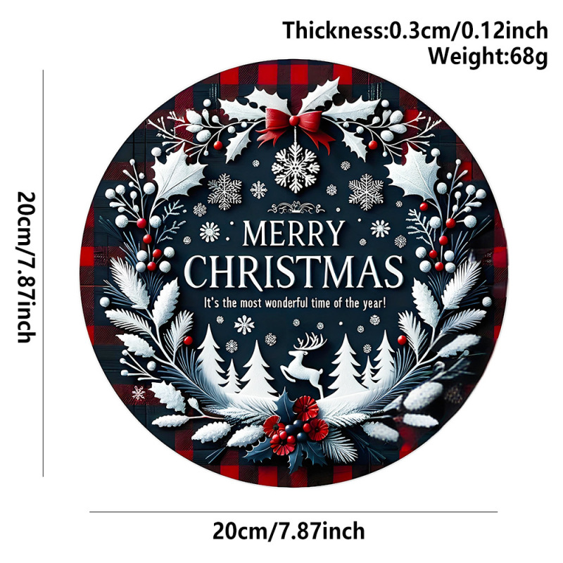 現物クリスマス円形ロゴ掛け木製クリスマス掛けシリーズ表札装飾クリスマスパーティーペンダント|undefined