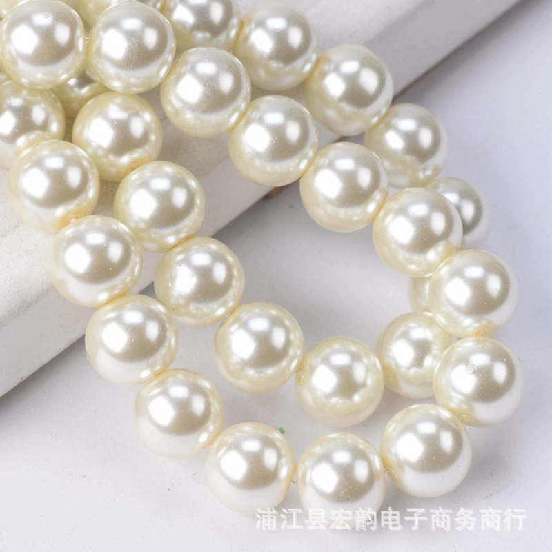 Glass round beads pearl, accessory, accessories, DIY