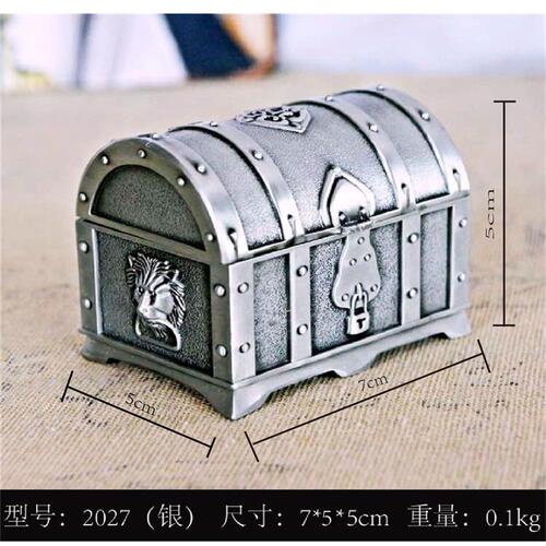 Pewter metal retro electroplating treasure box jewelry box European jewelry box metal craft jewelry box