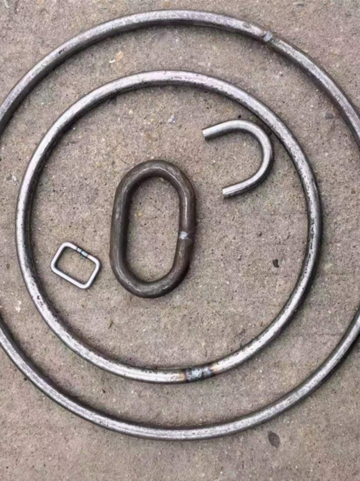 铁圈圈圆环大钢筋圈o型u型实心空心拉环铁艺护栏折弯异型环