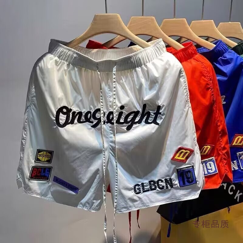 American Shorts Summer Men's Loose Sports Trendy Brand Men's High Street Colorful Basketball Pants Casual Beach Pants