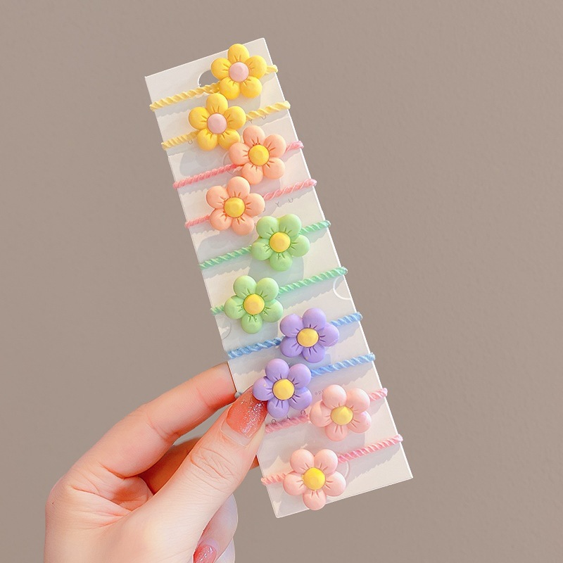 Banda de pelo de pulgar lindo para niños accesorios de corbata de pelo de bebé cuerda de pelo de bebé niña alta elástica no duele el cabello tocado de banda de goma