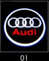 Audi Luz de bienvenida a4l Q5 a6l A3 Q3 luz láser proyección decorativa puerta lateral luz especial modificación Cableado-libre