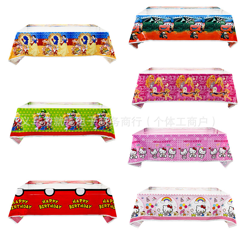 New Zootopia Kidsren's Birthday Party Decoration Supplies Disposable Cartoon Tablecloth Rectangular Tablecloth