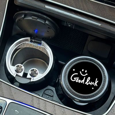 Automatic Lighting, Sealed, Flame-Retardant, and — Car ashtray - good-luck-one-pack