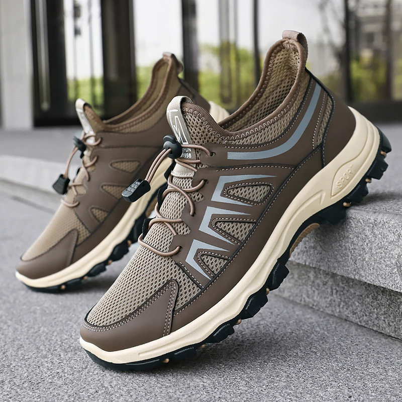 Men's Shoes sneaker Breathable Foot Mesh Shoes Cross-border Fashion All-match Single-layer Shoes Soft-soled Comfortable Running Shoes for Hair