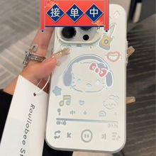 耳机KT猫元气壳适用iPhone15/14/13手机壳苹果vivo华为荣耀oppo软