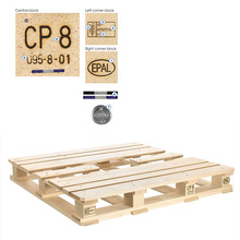 欧标epal托盘 CP1/CP2/CP3/CP8卡板四面进叉熏蒸松木出口物流栈板