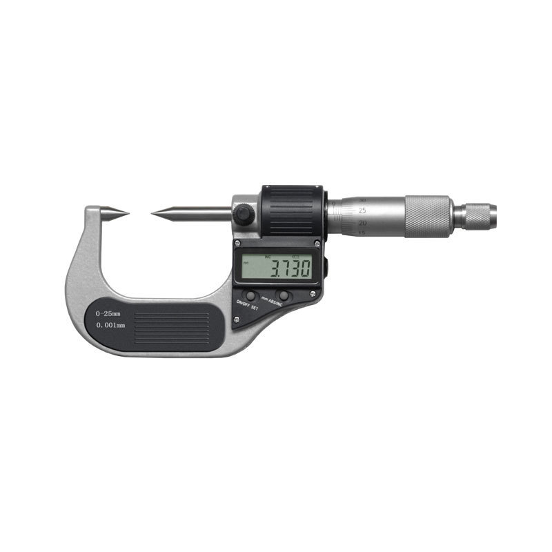 代理批发桂林广陆数显双尖头千分尺0-25硬质合金千分尺现货