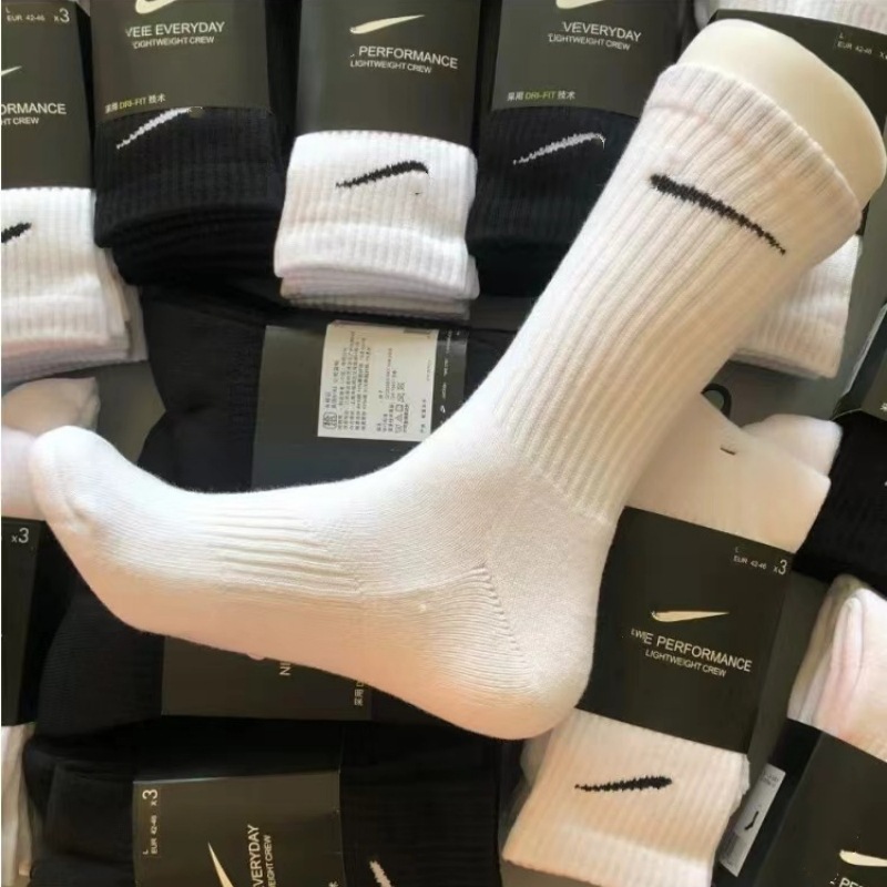 Suwan Nike Site calcetines deportivos de tubo fino de verano medio y largo calcetines de fondo de toalla para hombres y mujeres calcetines de baloncesto tubo alto al por mayor