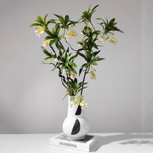 新中式创意龙柳枝仿真花艺盆景创意店铺摆件家居卖场绿植盆栽摆设