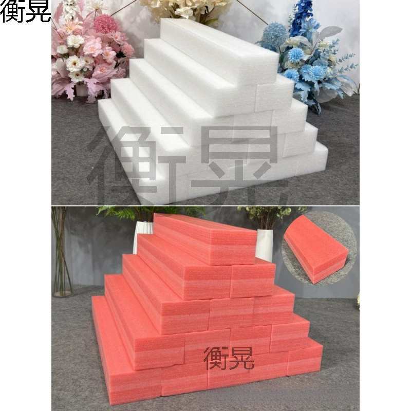 Доска для свадебной цветочной композиции, пенопластовая доска, белая, красная, дорожная направляющая, доска для цветочной композиции, высокоплотная доска из жемчужного хлопка, свадебная искусственная цветочная композиция