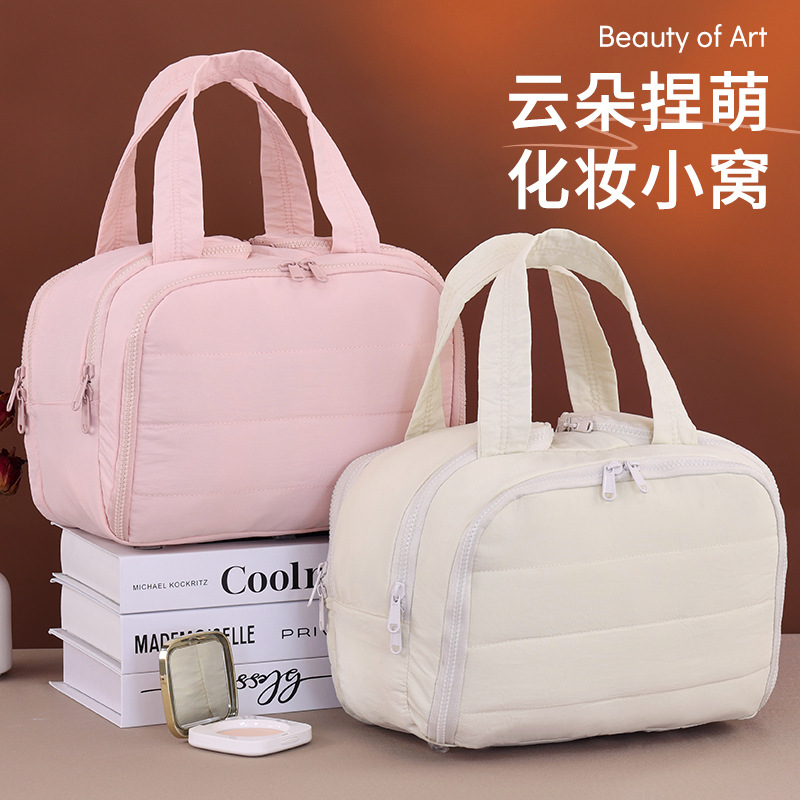 Bolso cosmético multifuncional grande de estilo explosivo transfronterizo de Amazon, almacenamiento de partición, bolsa de lavado portátil de gran capacidad para salir