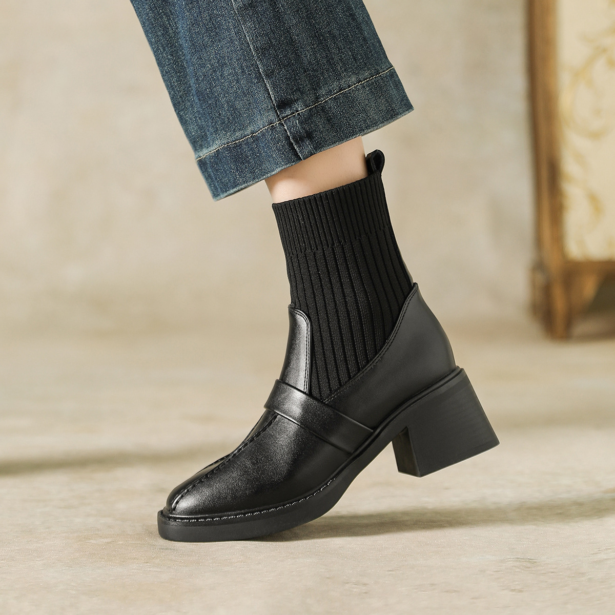 블랙 벨벳 안감