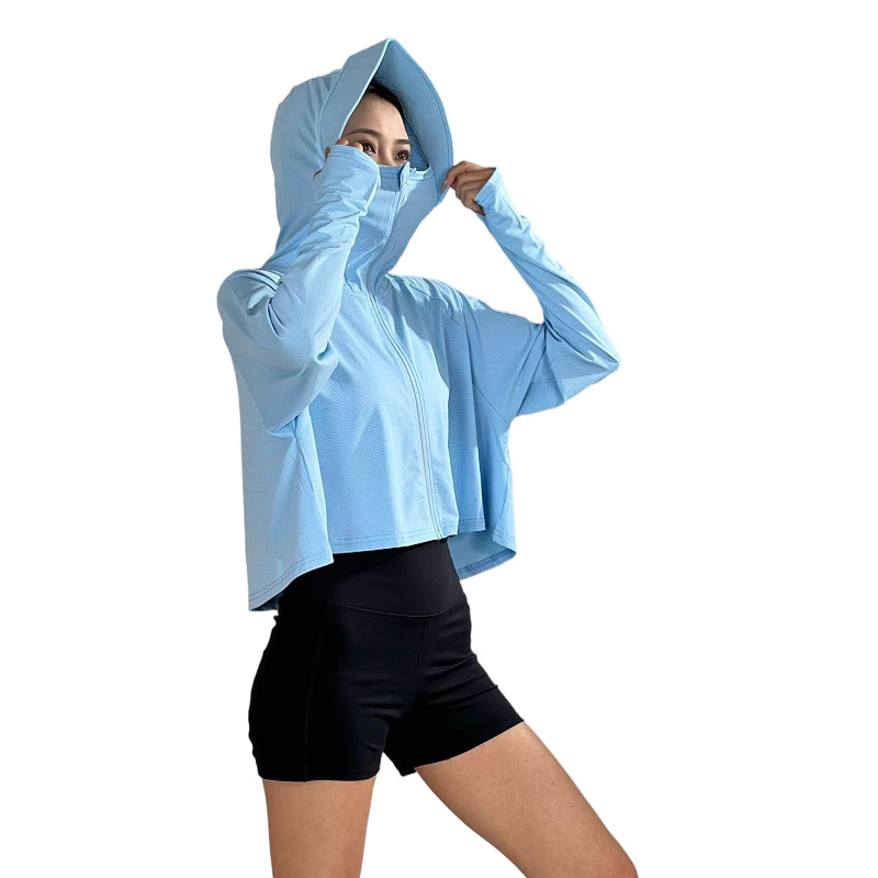 Thin travel breathable jacket for gym, quick dry cardigan for training, sun protection, UV protection 5