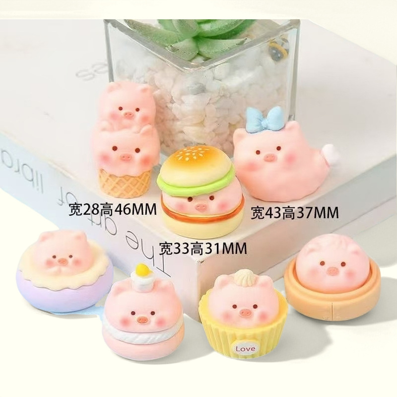 新しい漫画ブタのおもちゃ大型樹脂装飾品トレンディな小さなかわいいかわいいペンダントアクセサリー卸売|undefined