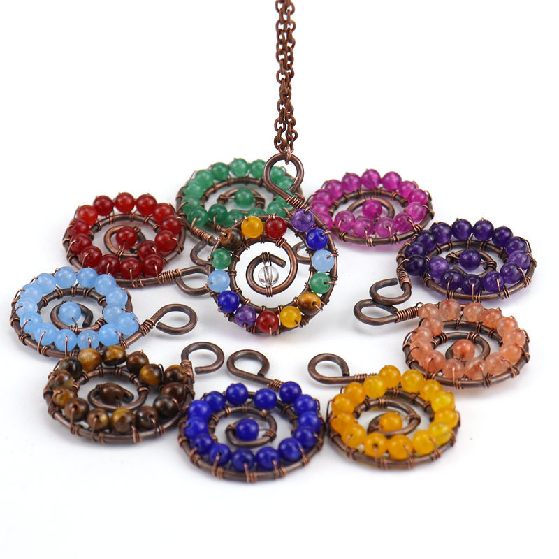 Retro Geometric Agate Plating Crystal Necklace 1 Piece