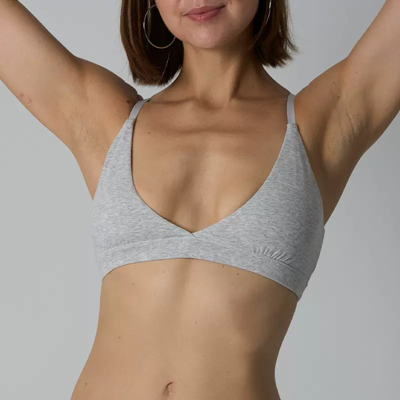 Cotton Triangle Bralette 深V性感纯棉无钢圈文胸舒适家居内衣