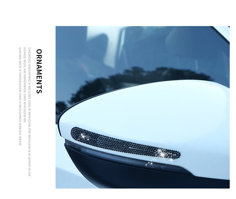Car door handle patch set Bowl stickers Diamond-embedded handle stickers exterior decoration modification wear-resistant anti-scratch anti-collision strip 8-piece set