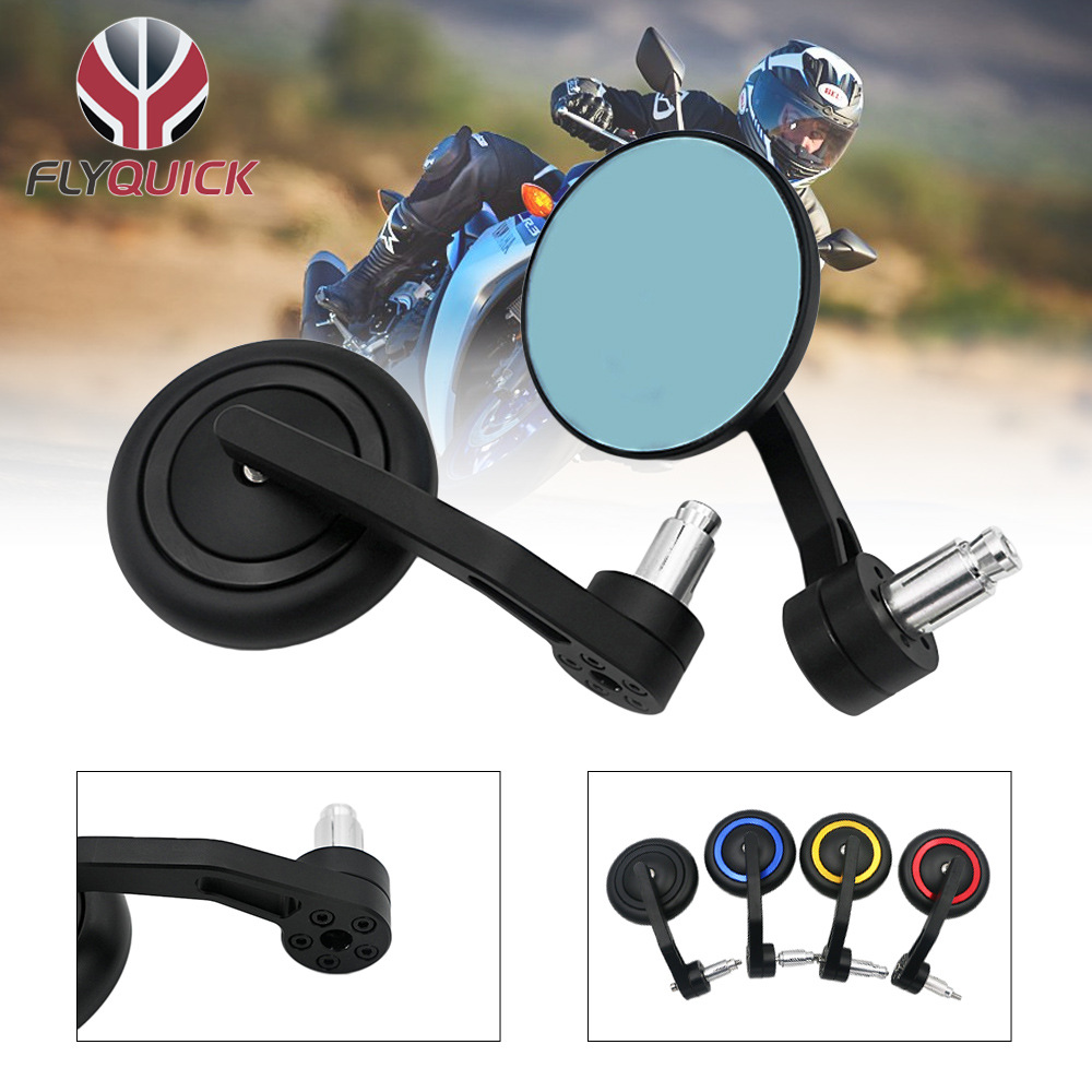 FLYQUICK comercio transfronterizo nueva motocicleta espejo retrovisor universal mango redondo espejo retrovisor