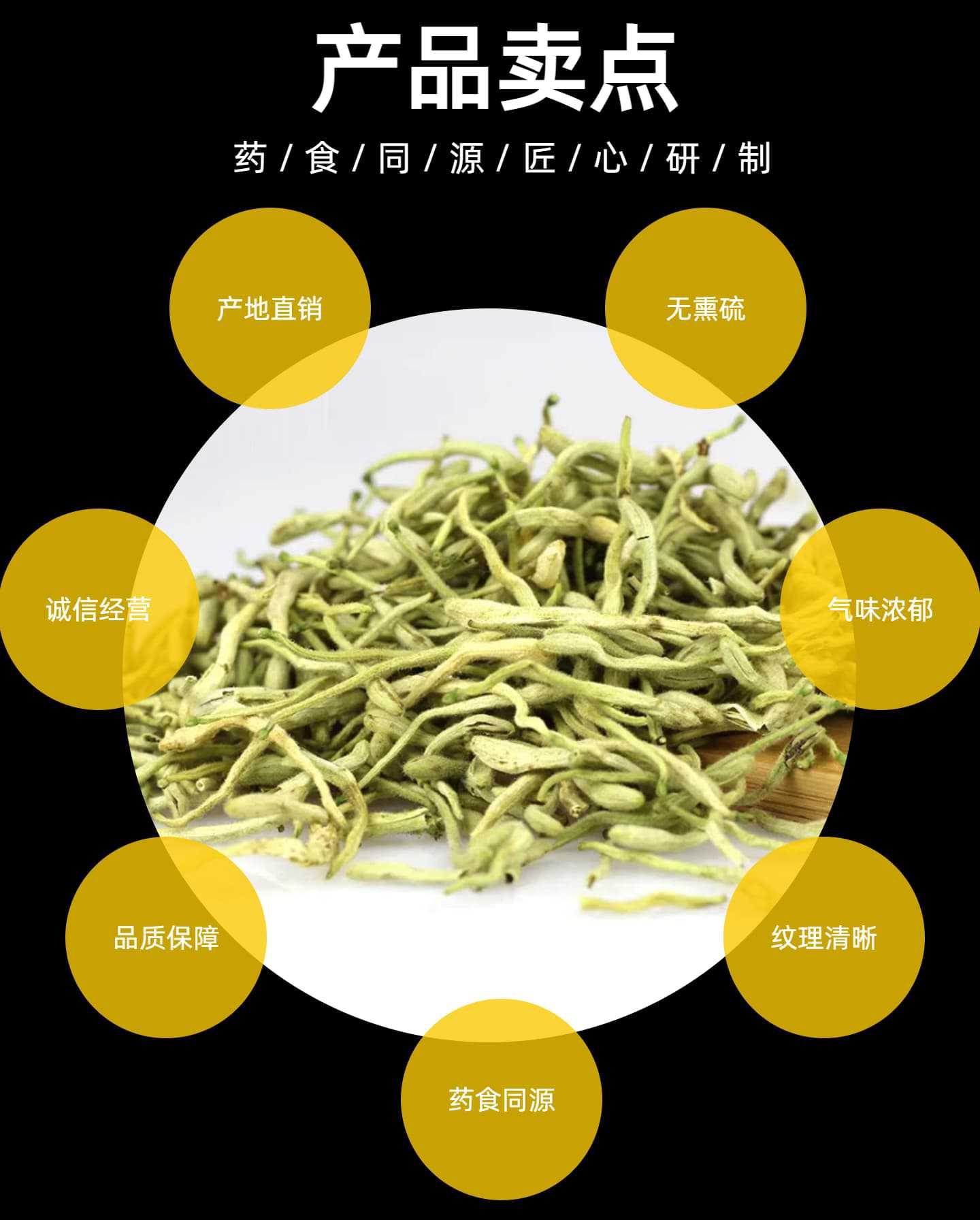 Dried Honeysuckle Flower Tea Jin Yin Hua 50g Sample Pack Natural Herbal Infusion for Daily Brewing quality and texture
