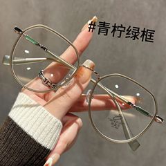 韩版深栗子茶圆形眼镜女近视可配有度数超轻素颜神器显脸小眼睛架