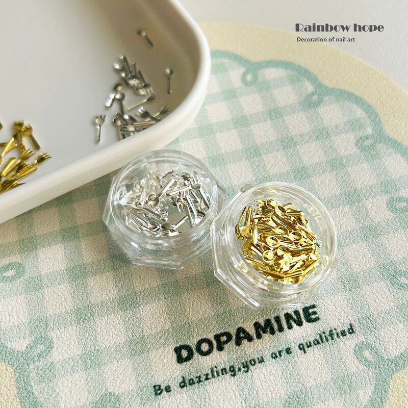 Advanced Sense Ins Style Mini Tableware Nail Jewelry Patch Handmade Three-dimensional Wear Nail Material Nail Decoration