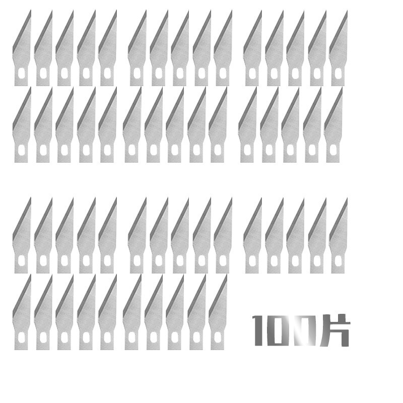 Cuchillo de talla en caja cuchillo de lápiz cuchillo de reemplazo cabeza no.11 # cuchillo de talla Reparación de teléfonos móviles hoja de eliminación de pegamento pala plana película