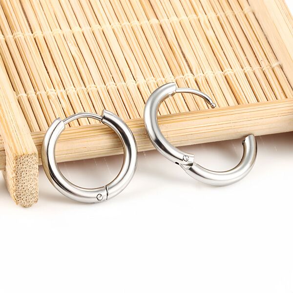 classic universal hoop earrings stainless steel