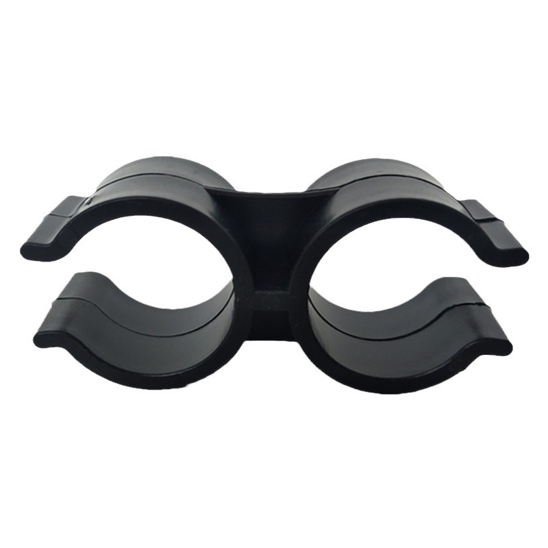 管道卡扣护栏隔离栏专用双向活动卡扣双开口卡子扣子25PVC蝴蝶扣