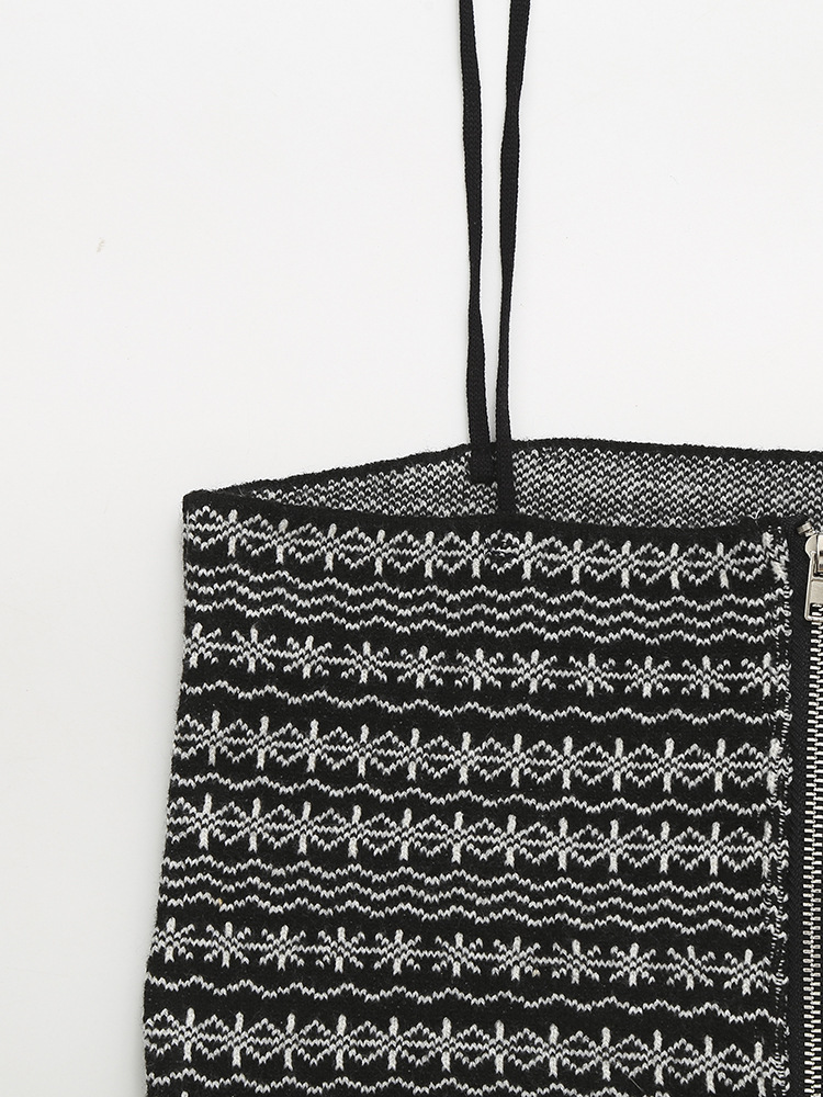 Women's 2024 Summer New Color blocked Striped Strap Slimming Half Skirt Set_voghion.com