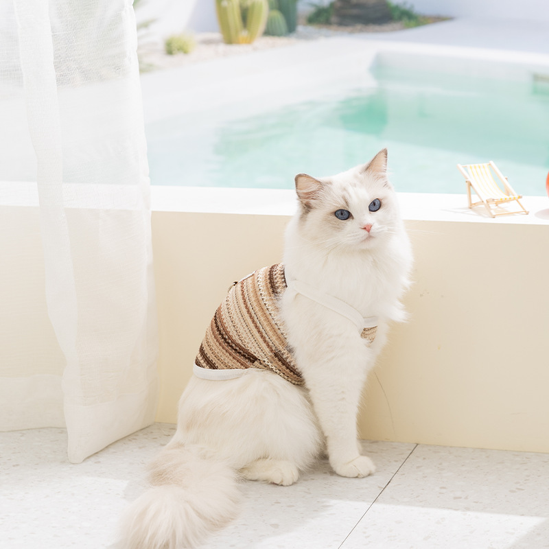 26 primavera y verano ropa de perros gatos Maillard respirable tracción chaleco de tracción cabina ropa de mascotas perros pequeños y medianos
