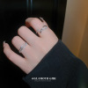 Zirconium, one size brand ring, fashionable jewelry, on index finger, light luxury style, wholesale