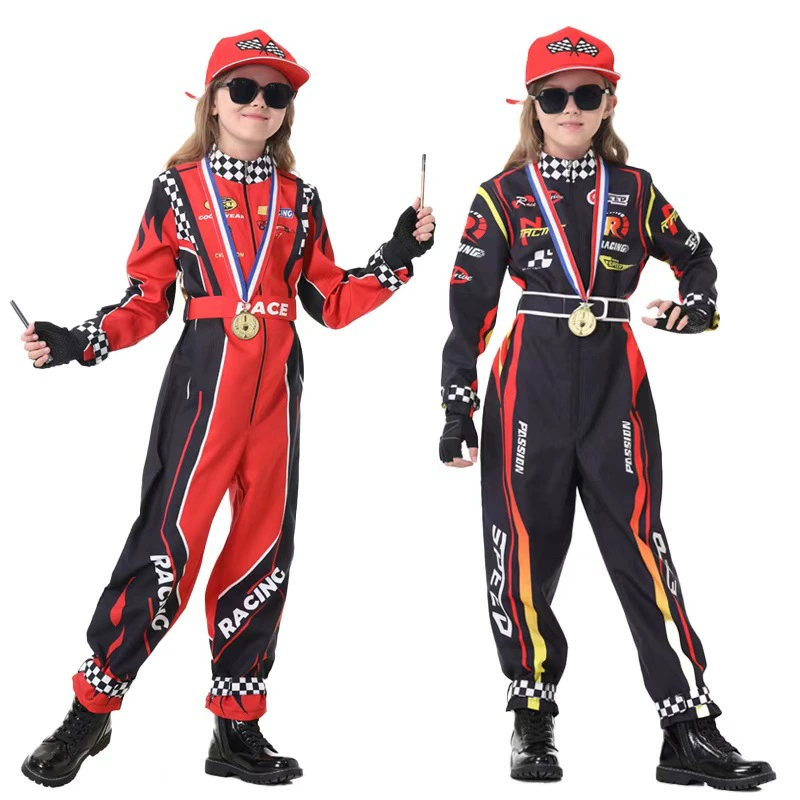 Летний дышащий детский гоночный костюм, внедорожный карт для улицы, цельный костюм для вечеринок на квадроцикле