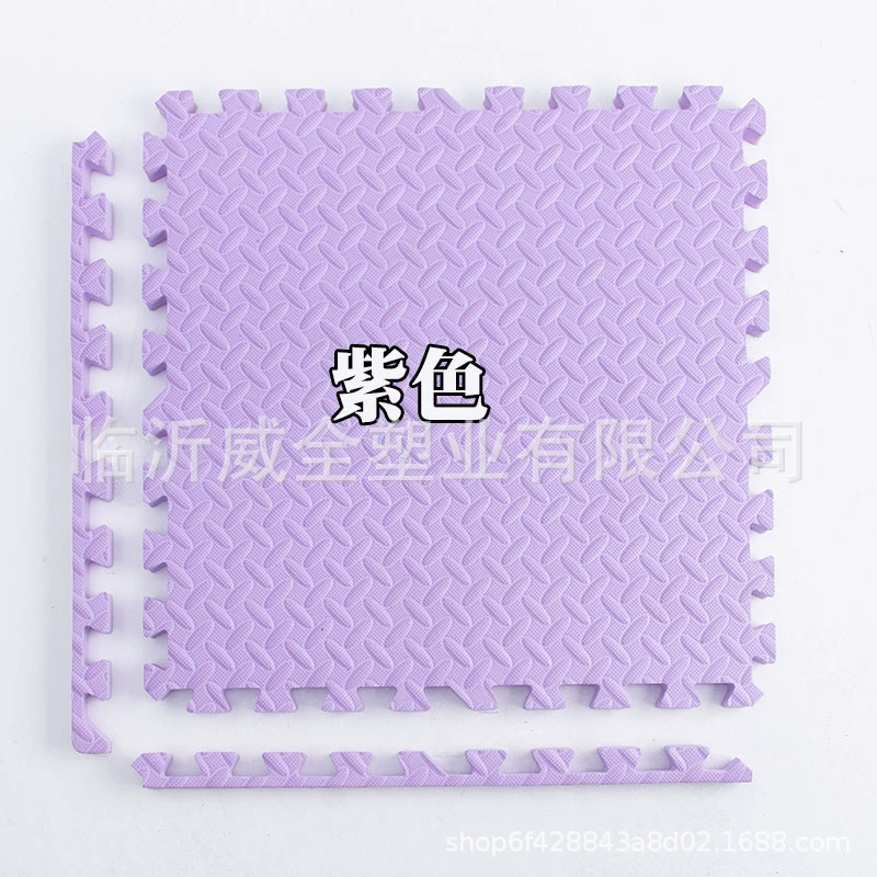 Thickened foam interlocking floor mat for crawling and playtime; soft, non-slip leaf-pattern tiles