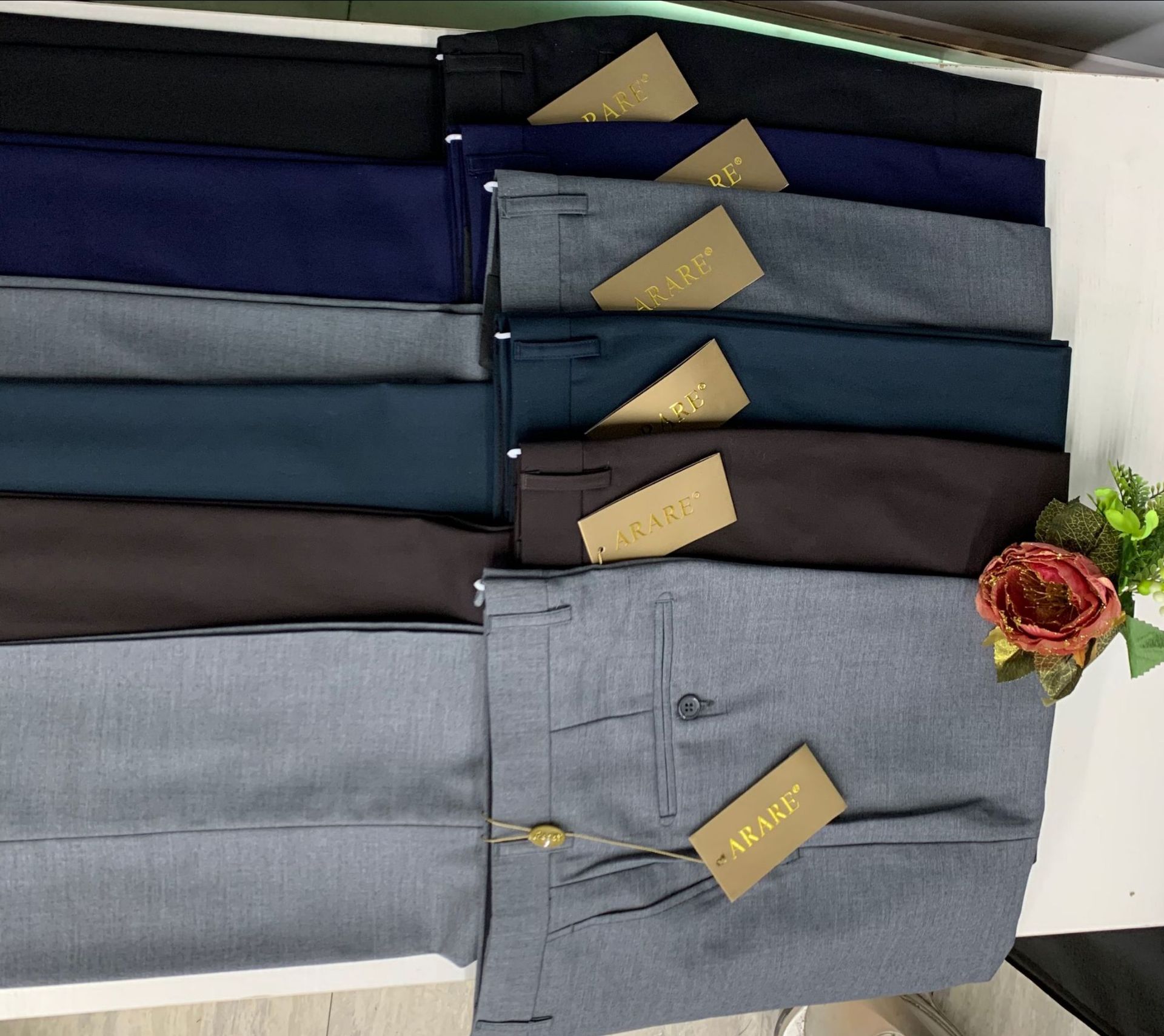 Men's Clothing Slim Fit Business Suit Pants Professional Wrinkle Free Stretch Trousers British Style Casual Wear_viptrois.com