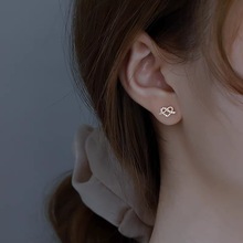 银耳钉女夏季2021年新款潮简约耳环小众设计高级感气质耳饰
